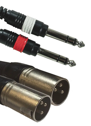 Accu Cable AC-2J6S-2XM/3 2x jack Stereo 63/2x XLR
