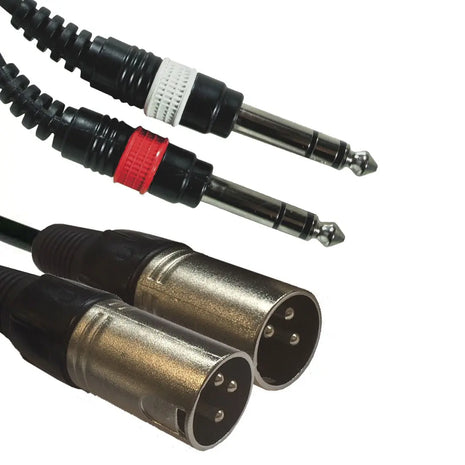 Accu Cable AC-2J6S-2XM/3 2x jack Stereo 63/2x XLR