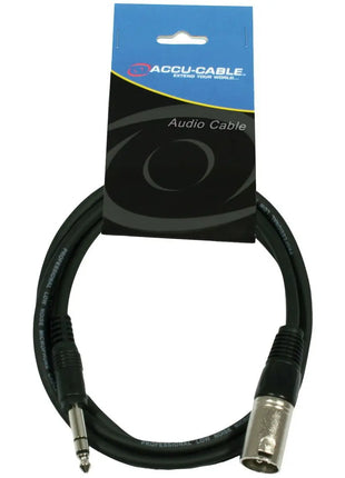Accu Cable AC-XM-J6S/3 XLR male to 63 Jack Stereo
