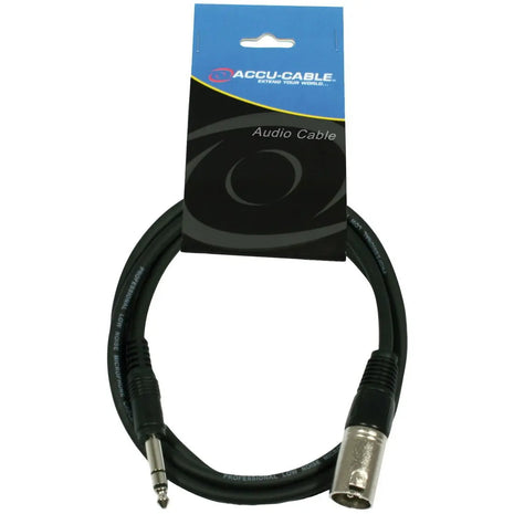 Accu Cable AC-XM-J6S/3 XLR male to 63 Jack Stereo