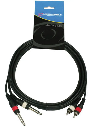 Accu Cable AC-2R-2J6M/15 RCA 2x mono 63 Jack 15m