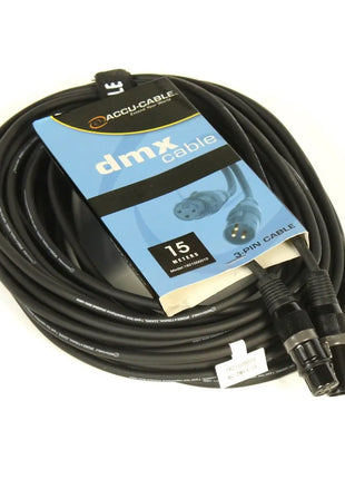 Accu Cable AC-DMX3/15 3 p. XLRm/3 p. XLRf 15m DMX