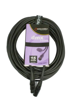 Accu Cable AC-DMX5/15 5 p. XLR m/5 p. XLR f 15m DMX