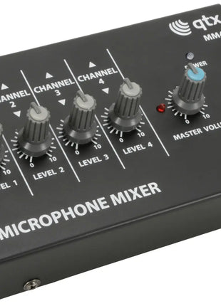 QTX 4 Channel Mini Microphone Mixer QTX