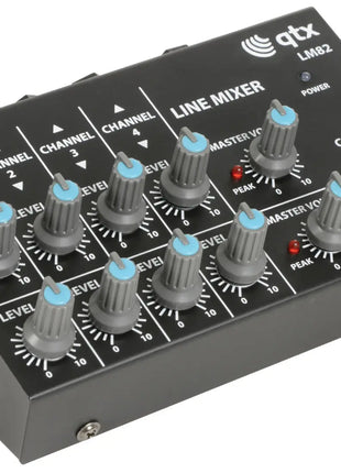 QTX 4 Stereo Channel Line Level & Instrument Mixer QTX