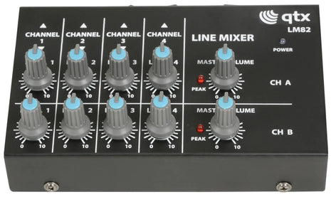 QTX 4 Stereo Channel Line Level & Instrument Mixer QTX