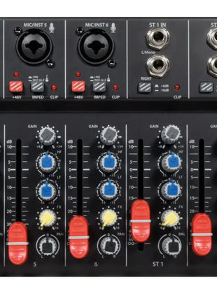 Citronic CSR-63 Rack-mountable Mixer 9 Channel with DSP+BT Citronic