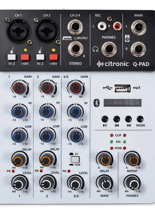 Citronic Q-PAD Compact Mixer + USB/BT/mp3 Citronic