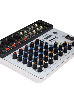 Citronic Q-PAD-8 | 8-Channel Compact Mixer with USB, Bluetooth &amp; Audio Interface Citronic