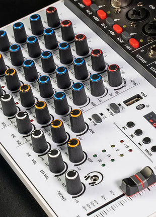 Citronic Q-PAD-8 | 8-Channel Compact Mixer with USB, Bluetooth &amp; Audio Interface Citronic