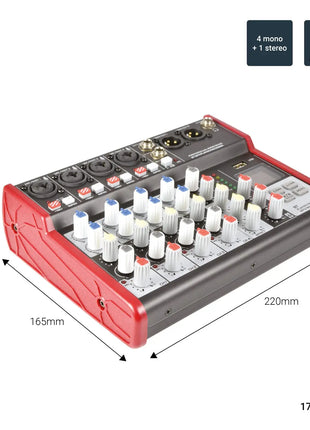 Citronic CSM-6 Mixer with USB / Bluetooth Player Citronic