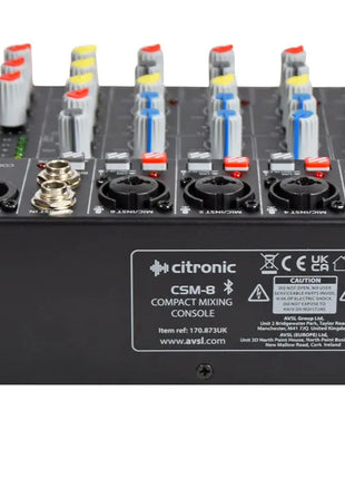 Citronic CSM-8 Mixer with USB / Bluetooth Player Citronic