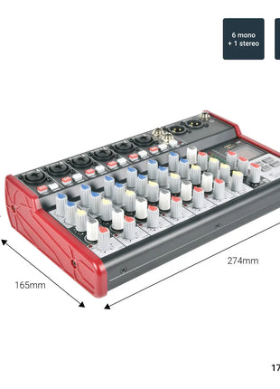 Citronic CSM-8 Mixer with USB / Bluetooth Player Citronic