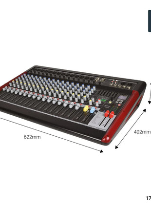 Citronic CSX-18 Live Mixer with USB/BT Player + DSP Effects Citronic