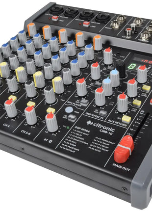 Citronic CMB-10 Mixing Console with DSP + USB/PC/BT Player Citronic