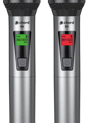 Chord XU2 Dual Handheld UHF Microphone System Chord