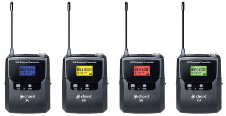 Chord XU4 Quad Bodypack UHF Microphone System Chord