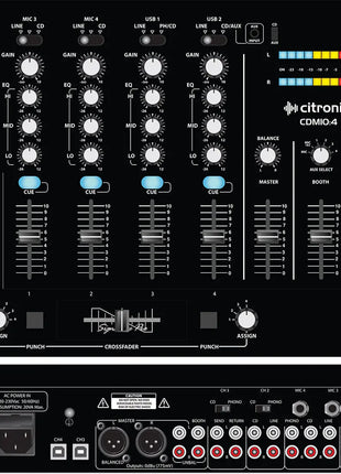 Citronic CDM10:4 4 Channel USB Mixer Citronic