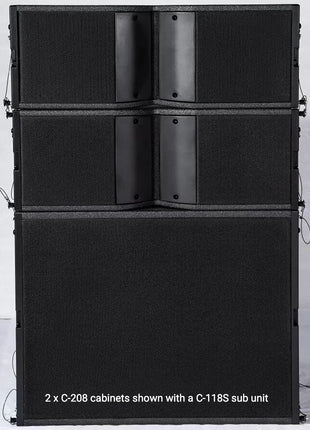 Citronic C-208 Array Cab 2 x 8in + HF 600Wrms Citronic