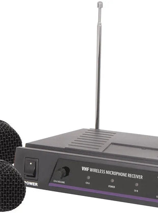 QTX VHF dual handheld wireless system - 173.8 + 174.8MHz QTX