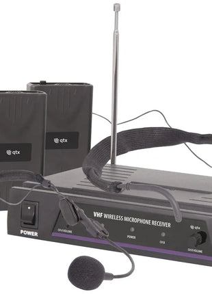 QTX VHF dual neckband wireless system - 174.1 + 175.0MHz QTX