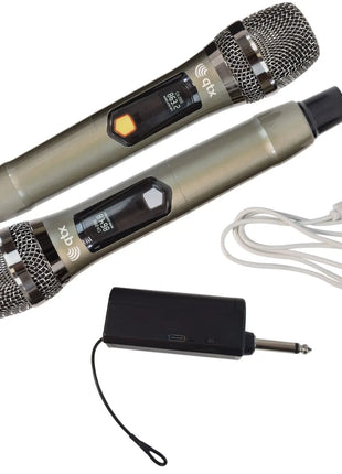 QTX J-MIC Dual UHF Handheld Microphone System QTX