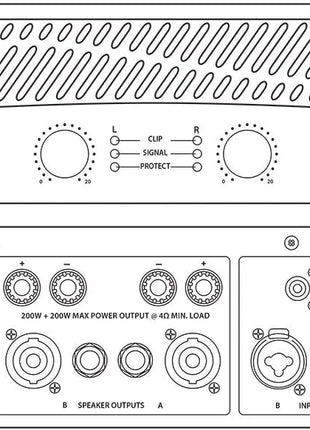 QTX QA400 Power Amplifier QTX