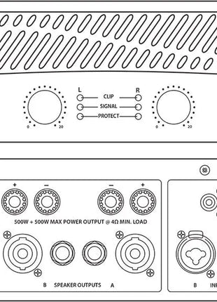 QTX QA1000 Power Amplifier QTX