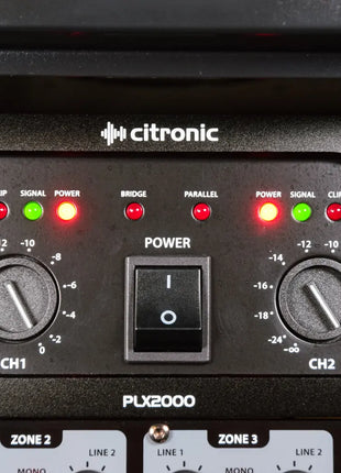 Citronic PLX2000 power amplifier, 2 x 700W @ 4 Ohms Citronic