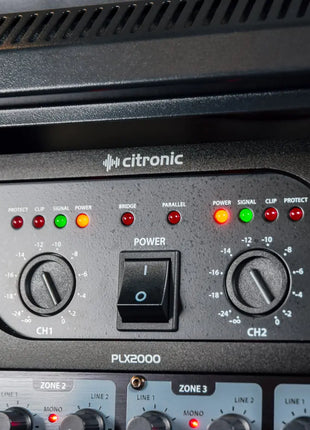 Citronic PLX2000 power amplifier, 2 x 700W @ 4 Ohms Citronic
