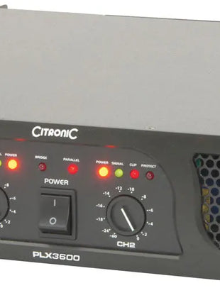 Citronic PLX3600 power amplifier, 2 x 1350W @ 4 Ohms Citronic