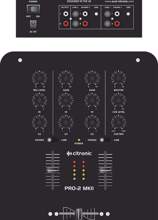 Citronic Pro-2 MKII DJ Mixer 2-Channel Citronic