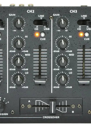 Citronic CDM8:4 USB 14 - INPUT 19" RACK DJ MIXER Citronic