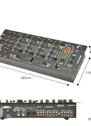 Citronic CDM8:4 USB 14 - INPUT 19" RACK DJ MIXER Citronic