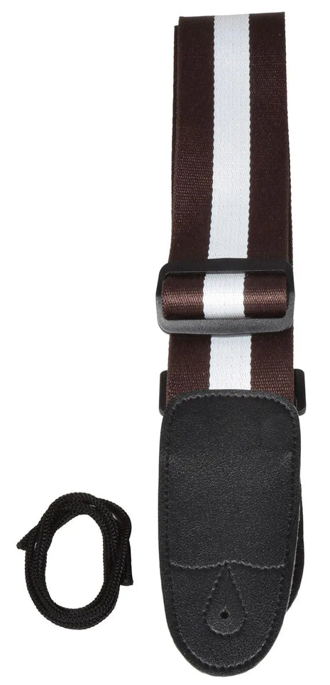 Chord Guitar Strap Webbing Brown & White Chord