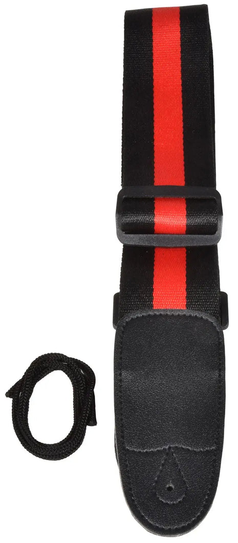 Chord Guitar Strap Webbing Black & Red Chord