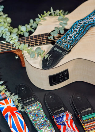 Chord Blue Jacquard Deluxe Guitar Strap Chord