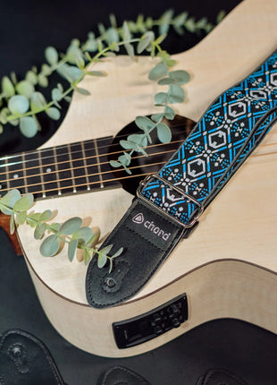 Chord Blue Jacquard Deluxe Guitar Strap Chord