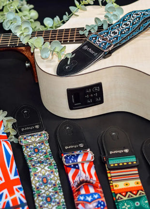 Chord Blue Jacquard Deluxe Guitar Strap Chord