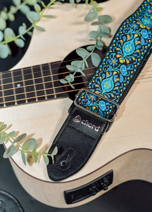 Chord Blue Floral Deluxe Guitar Strap Chord