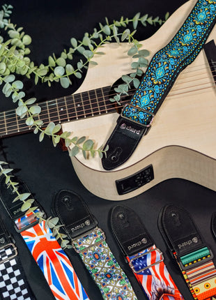 Chord Blue Floral Deluxe Guitar Strap Chord