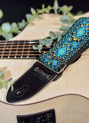 Chord Blue Floral Deluxe Guitar Strap Chord