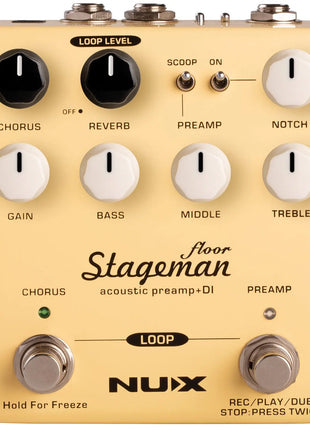 NU-X Stageman Floor Acoustic Preamp DI Pedal NU-X