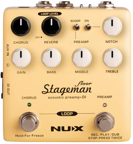 NU-X Stageman Floor Acoustic Preamp DI Pedal NU-X