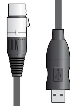 Citronic XLRF to USB converter lead Citronic