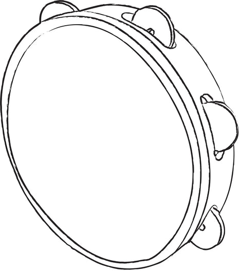 Chord Headed Tambourine 20cm (8") Chord