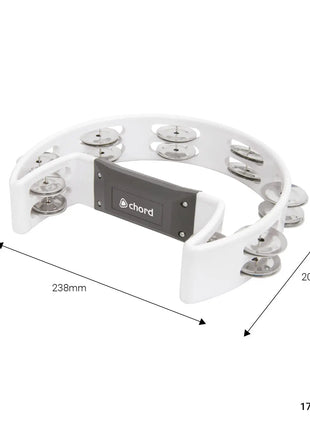 Chord Tambourine - Single D white Chord