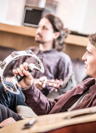 Chord Tambourine - Single D white Chord