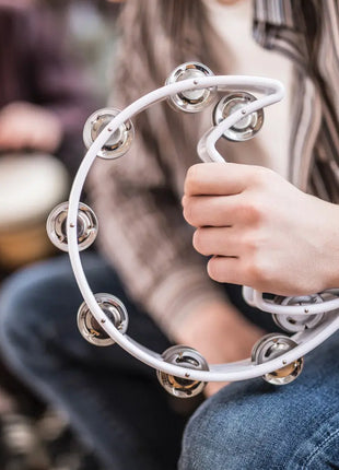 Chord Tambourine - Single D white Chord