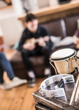 Chord Tambourine - Single D white Chord